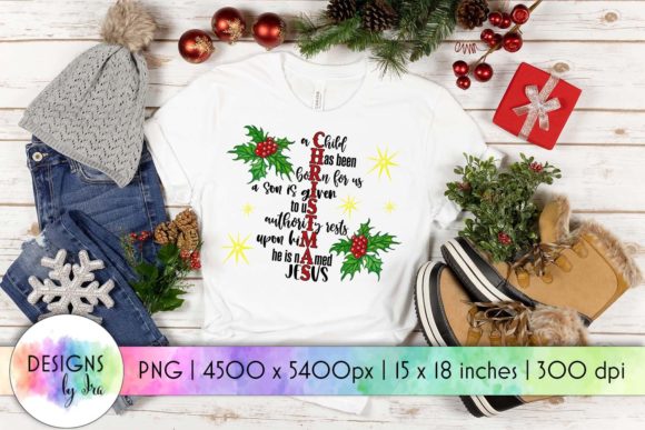 Christmas Religious Quote Sublimation Graphics