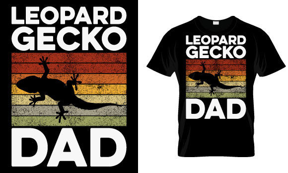 Gecko T Shirt Design, Leopard Gecko Dad