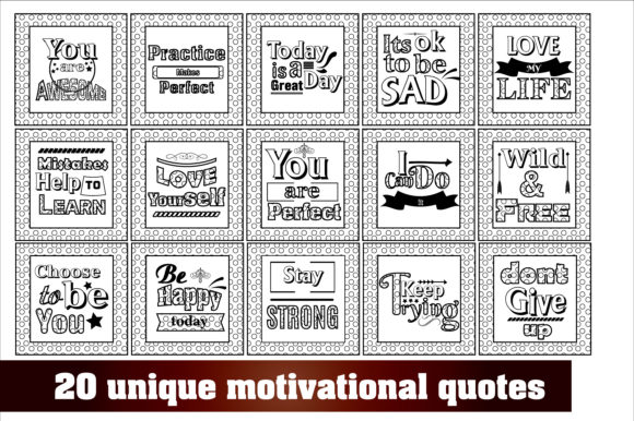 Motivation Quote Coloring Page for KDP