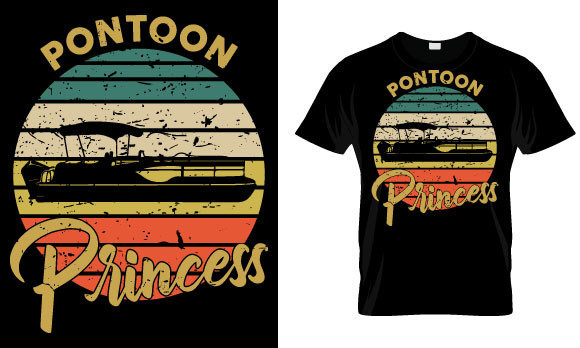 Pontoon T Shirt Design: Pontoon Princess Graphics & Print Templates