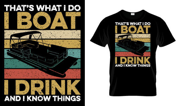 Pontoon T Shirt Design: That’s What I Do — Graphics & Print Templates