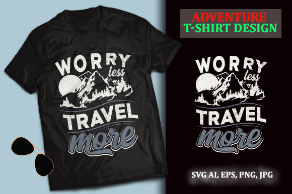 Traveler T-shirt Design- Adventure Quote Graphics